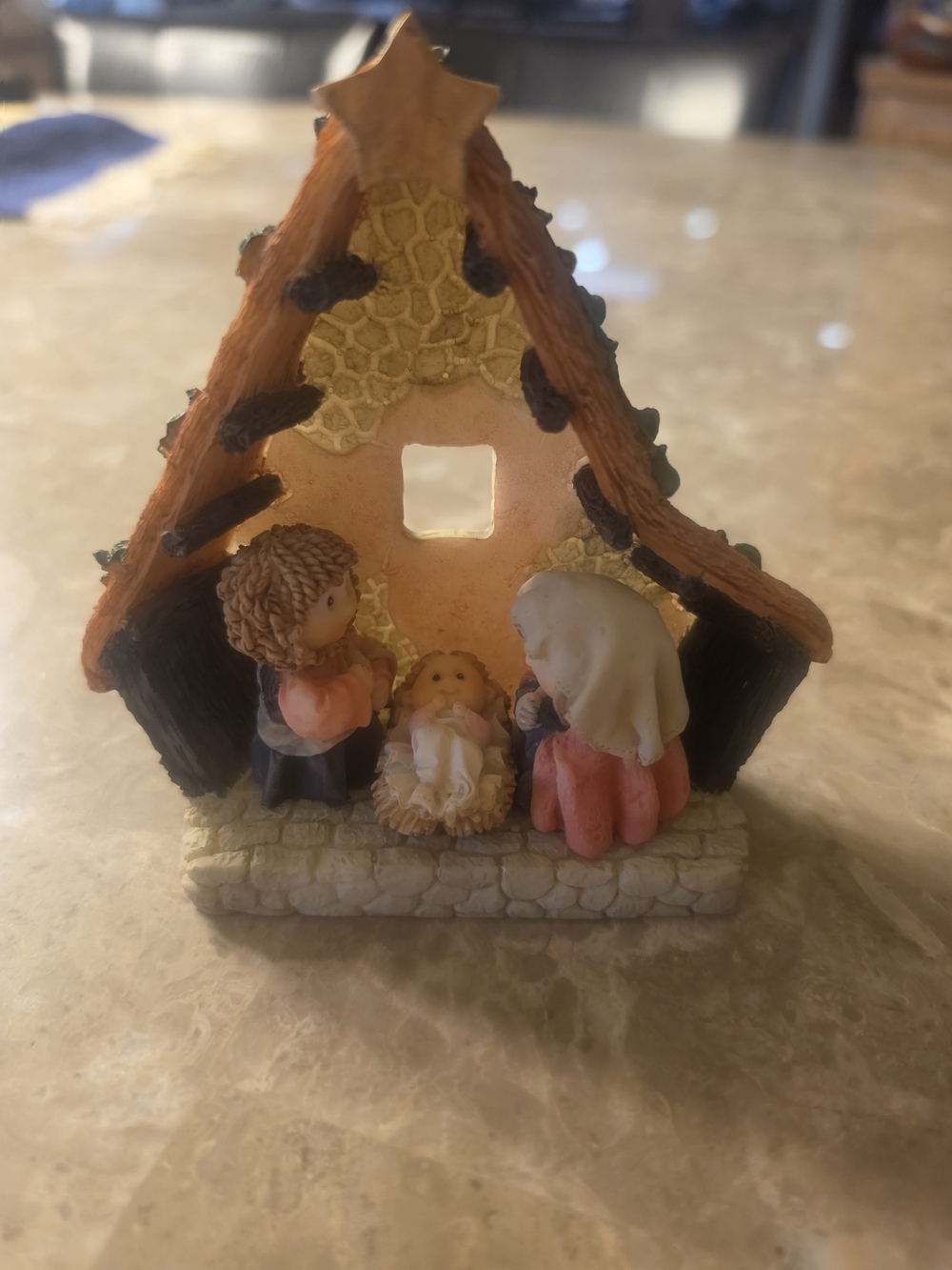 Malco Christmas Collectible Resin Nativity Manger